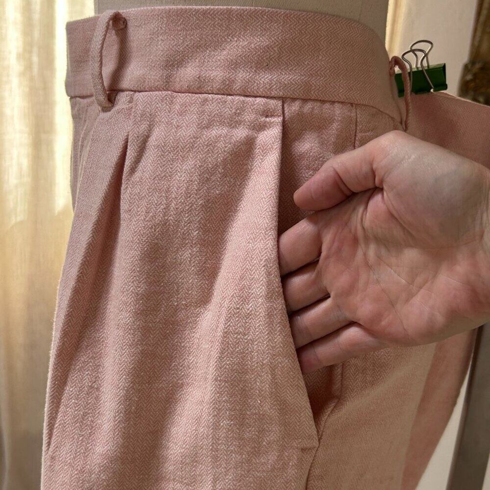 Banana Republic Pink Tailored Bermuda Shorts High Waist Pleated Trouser women 18 - Picture 5 of 12